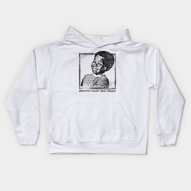 Diff'rent Strokes / Vintage Look Faded Design Kids Hoodie by DankFutura